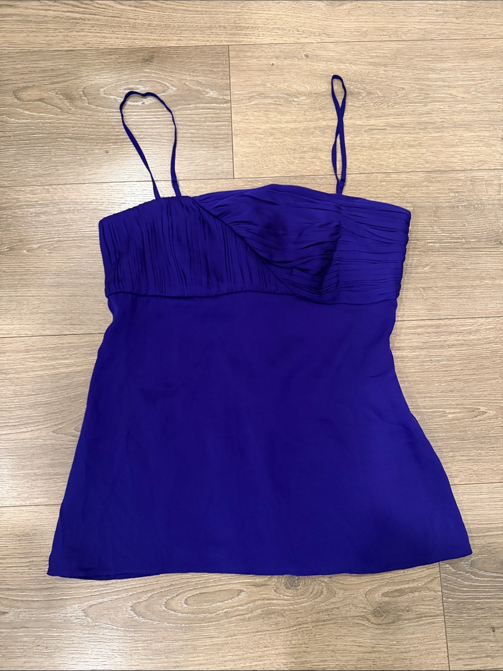 Alice + Olivia Deep Purple Satin Bustier Top